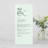 Einfache, moderne und hellgrüne Karte (Stehend Vorderseite)