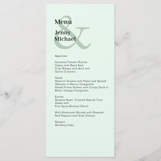 Einfache, moderne und hellgrüne Karte (Vorderseite)