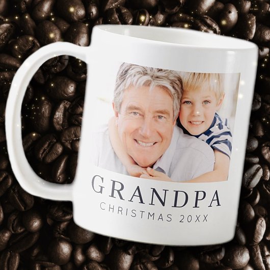 Einfache, moderne und individuelle Grandpa Foto Ur Kaffeetasse
