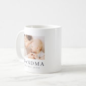 Einfache, moderne und individuelle Oma Foto Holida Kaffeetasse (Vorderseite Links)