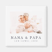 Einfache, moderne und individuelle Oma Foto Holida Magnet (Vorne)