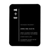 Einfache, moderne und Minimalistische Initialen Ho Magnet (Vertikal)