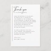 Einfache, moderne und Minimalistische romantische Dankeskarte (Vorderseite)