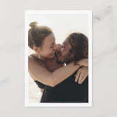 Einfache, moderne und Minimalistische romantische Dankeskarte (Rückseite)