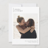 Einfache moderne und Minimalistische romantische H Einladung (Vorderseite)