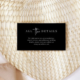 Einfache, moderne und Minimalistische Schwarze Hoc Begleitkarte