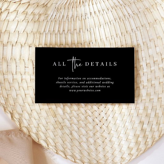 Einfache, moderne und Minimalistische Schwarze Hoc Begleitkarte