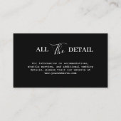 Einfache, moderne und Minimalistische Schwarze Hoc Begleitkarte (Vorderseite)