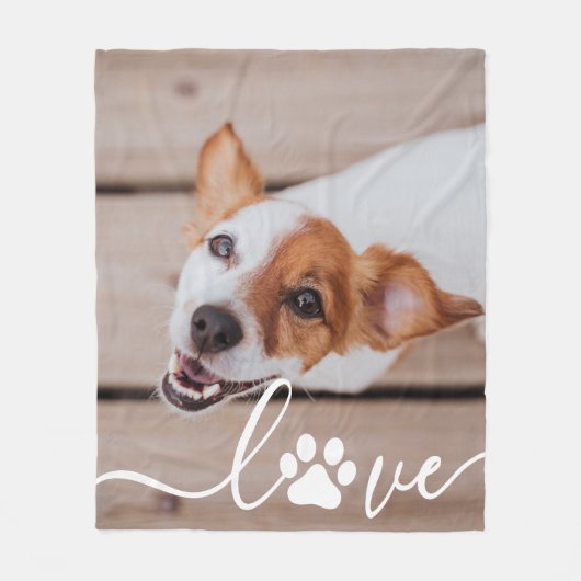 Einfache, moderne und spielerische Paw Elegantes C Fleecedecke (Vorderseite)