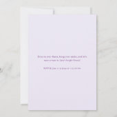 Einfache moderne und stilvolle Script-Foto-Abschlu Einladung (Rückseite)