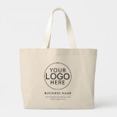 Einfache moderne Unternehmenslogo-Website Jumbo Stoffbeutel (Rückseite)