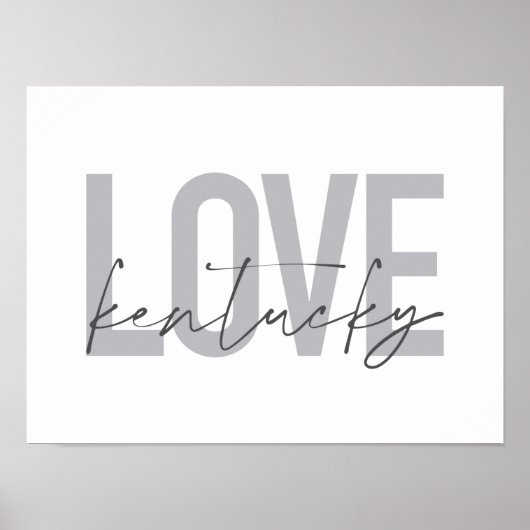 Einfache, moderne, urbane, coole Design Liebe Kent Poster (Vorne)