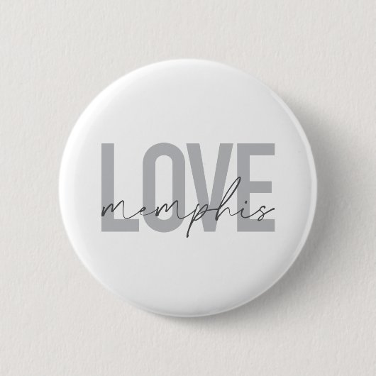 Einfache, moderne, urbane, coole Design Liebe Memp Button (Vorderseite)