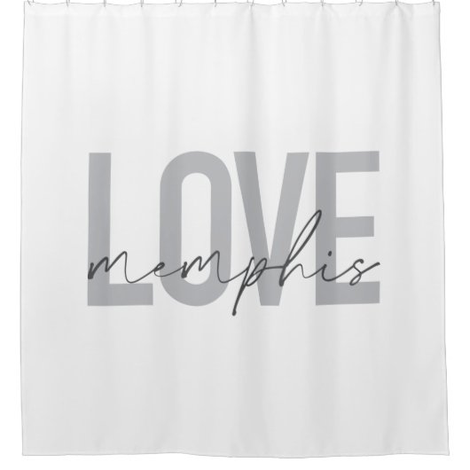 Einfache, moderne, urbane, coole Design Liebe Memp Duschvorhang (Vorderseite)