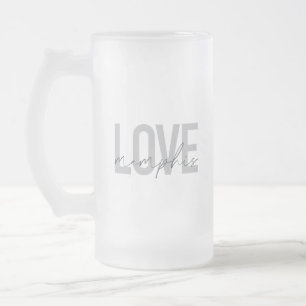 Einfache, moderne, urbane, coole Design Liebe Memp Mattglas Bierglas