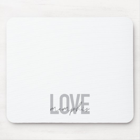 Einfache, moderne, urbane, coole Design Liebe Memp Mousepad (Vorne)