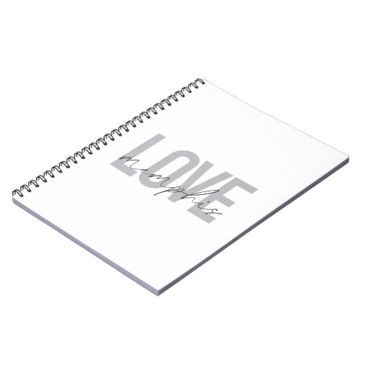 Einfache, moderne, urbane, coole Design Liebe Memp Notizblock (Linke Seite)