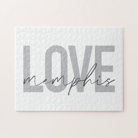 Einfache, moderne, urbane, coole Design Liebe Memp Puzzle (Horizontal)