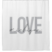 Einfache, moderne, urbane, coole Design Liebe Mich Duschvorhang (Vorderseite)