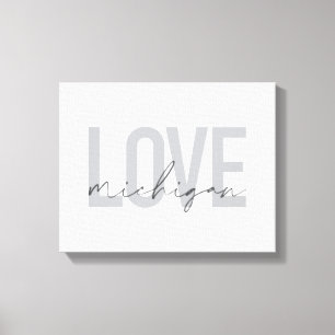 Einfache, moderne, urbane, coole Design Liebe Mich Leinwanddruck