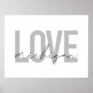 Einfache, moderne, urbane, coole Design Liebe Mich Poster