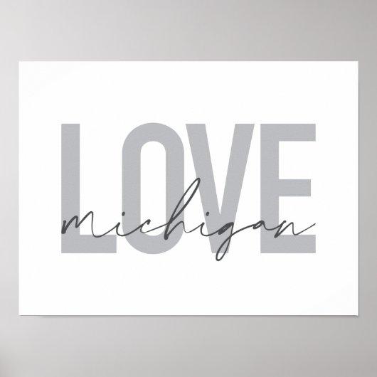 Einfache, moderne, urbane, coole Design Liebe Mich Poster (Vorne)