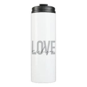 Einfache, moderne, urbane, coole Design Liebe Mich Thermosbecher