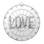 Einfache, moderne, urbane, coole Design Liebe Texa Dartscheibe (vorne)