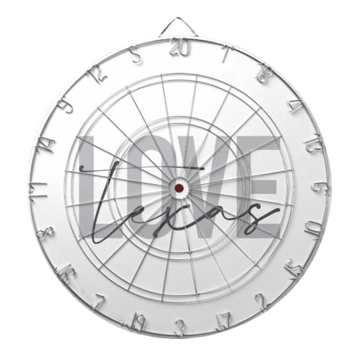 Einfache, moderne, urbane, coole Design Liebe Texa Dartscheibe (vorne)
