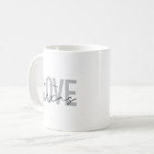 Einfache, moderne, urbane, coole Design Liebe Texa Kaffeetasse (Vorderseite Links)