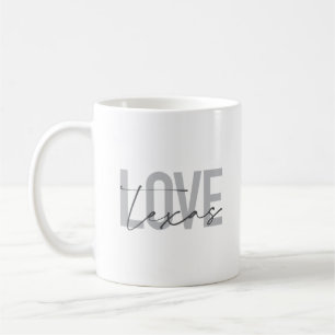 Einfache, moderne, urbane, coole Design Liebe Texa Kaffeetasse