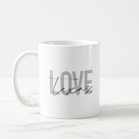 Einfache, moderne, urbane, coole Design Liebe Texa Kaffeetasse (Links)