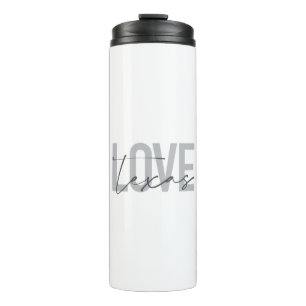 Einfache, moderne, urbane, coole Design Liebe Texa Thermosbecher