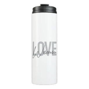 Einfache, moderne, urbane, coole Design Liebe Wisc Thermosbecher