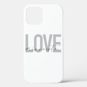 Einfache, moderne, urbane, coole Liebe Minnesota Case-Mate iPhone Hülle