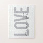 Einfache, moderne, urbane, coole Liebe Minnesota Puzzle (Vertikal)