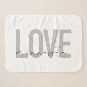 Einfache, moderne, urbane, coole Liebe Minnesota Sherpadecke