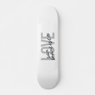 Einfache, moderne, urbane Design Liebe San Francis Skateboard