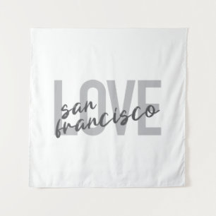 Einfache, moderne, urbane Design Liebe San Francis Wandteppich
