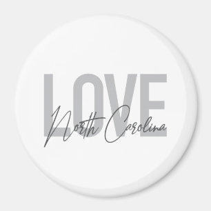 Einfache, moderne, urbane Liebe North Carolina Magnet