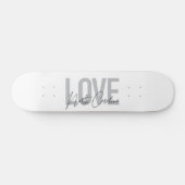 Einfache, moderne, urbane Liebe North Carolina Skateboard (Horizontal)