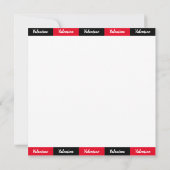 Einfache moderne Valentintagskarte (Rückseite)