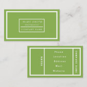 Einfache moderne Vegetation Visitenkarte (Vorne/Hinten)