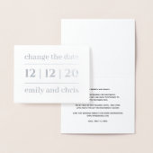 Einfache moderne Veränderung der Datumshochzeit Si Folienkarte (Anzeige)