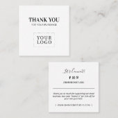 Einfache moderne Vielen Dank Geschäftskarten Quadratische Visitenkarte (Vorne/Hinten)