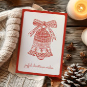 Einfache moderne Vintage Glocke Weihnachten Rot