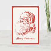 Einfache moderne Vintage Weihnachtszeit Feiertagskarte (Vorderseite)