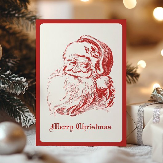 Einfache moderne Vintage Weihnachtszeit Feiertagskarte