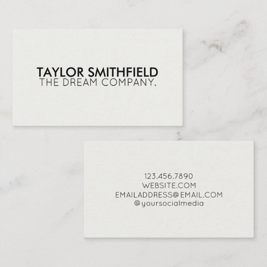 Einfache Moderne Visitenkarte (Vorne/Hinten)