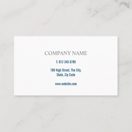 Einfache Moderne Visitenkarte (Rückseite)